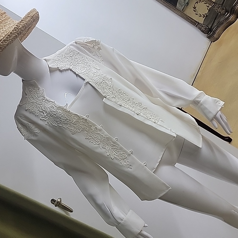 2 Piece Ensemble TOGETHER Tank Top & Lightweight Button Down Shirt Size 14